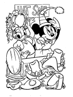 A coloring page of mickey mouse